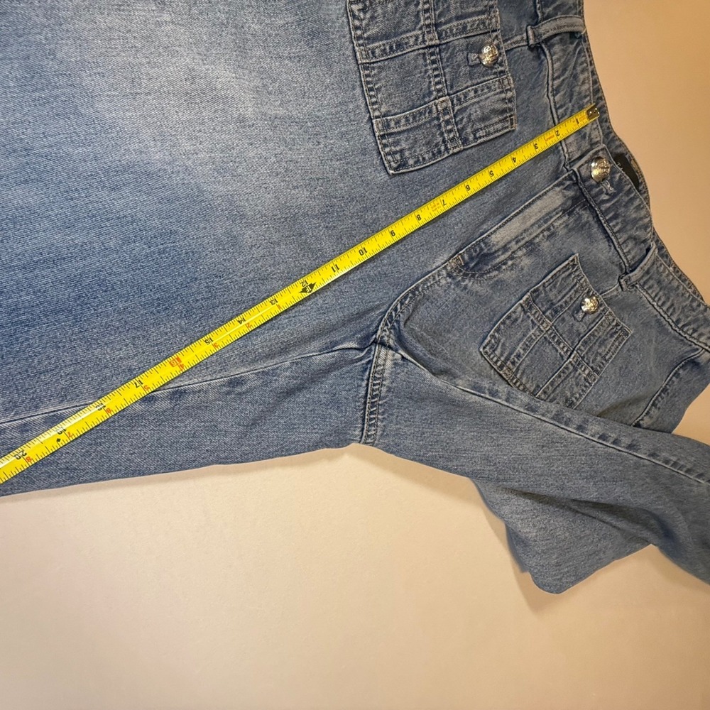 Talbots Womens Medium Wash Patch Pocket Straight Leg Crop Jeans Blue Size 16W - Picture 8 of 12